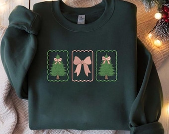 Coquette Christmas Tree Embroidery Design Christmas Tree embroidery design Coquette Bow embroidery file christmas embroidery design