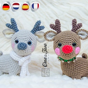 Crochet PATTERN Milo the Reindeer Amigurumi Quad Squad Series Soft Toy Winter Christmas Plushie Pattern image 4