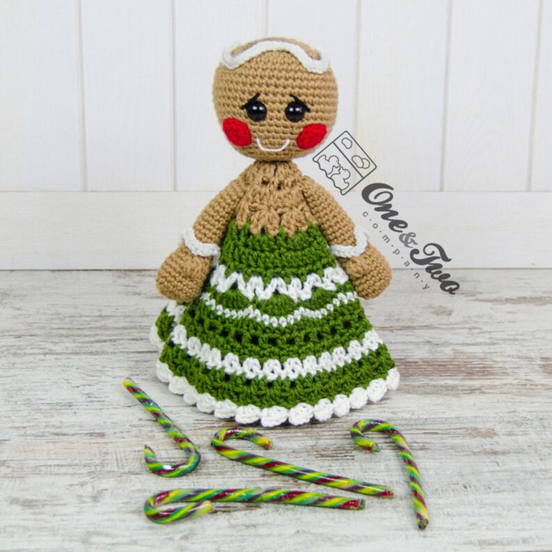 Lovey Crochet Pattern Gingerbread PDF Security Blanket Tutorial Digital Download DIY Nut & Meg Gingerbread Lovey Dou Dou Baby Toy image 3