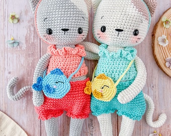 Amigurumi Pattern - Cat PDF Crochet Pattern - Tutorial Digital Download DIY - Kora the Kitty "Rag Doll Series" Amigurumi - Toy