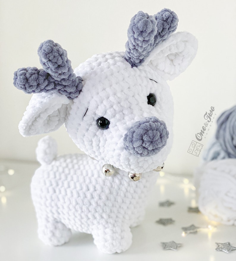 Crochet PATTERN Milo the Reindeer Amigurumi Quad Squad Series Soft Toy Winter Christmas Plushie Pattern image 2