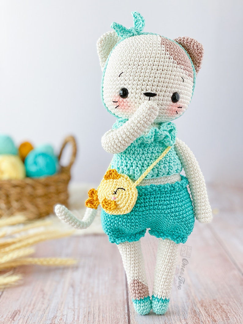 Amigurumi Pattern Cat PDF Crochet Pattern Tutorial Digital Download DIY Kora the Kitty Rag Doll Series Amigurumi Toy image 2