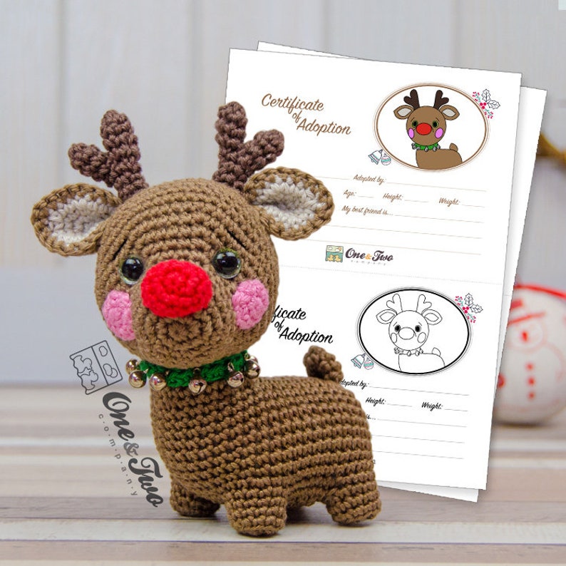 Crochet PATTERN Milo the Reindeer Amigurumi Quad Squad Series Soft Toy Winter Christmas Plushie Pattern image 8