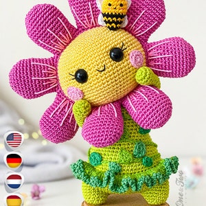 Amigurumi Pattern - Flower PDF Crochet Pattern - Tutorial Digital Download DIY - Bloom the Flower Amigurumi - Toy