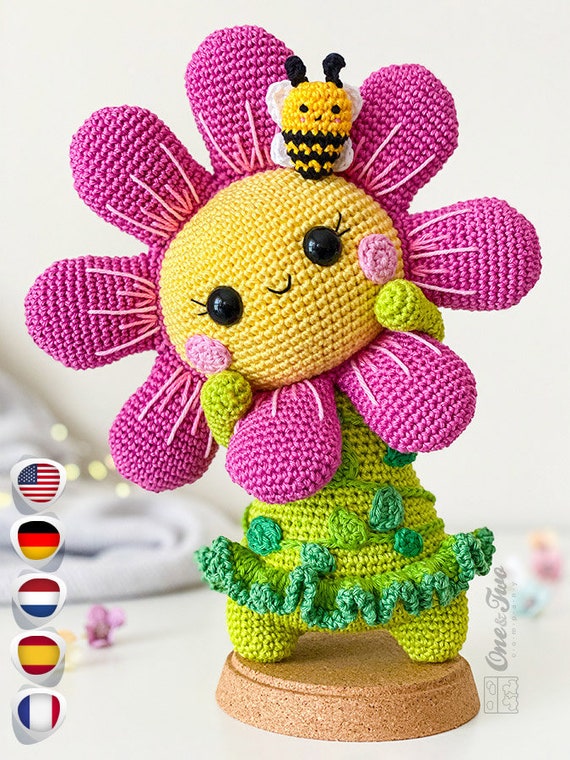 Buy Amigurumi Pattern Flower PDF Crochet Pattern Tutorial Digital