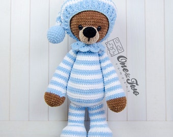 Pajama Teddy Bear Crochet Pattern PDF