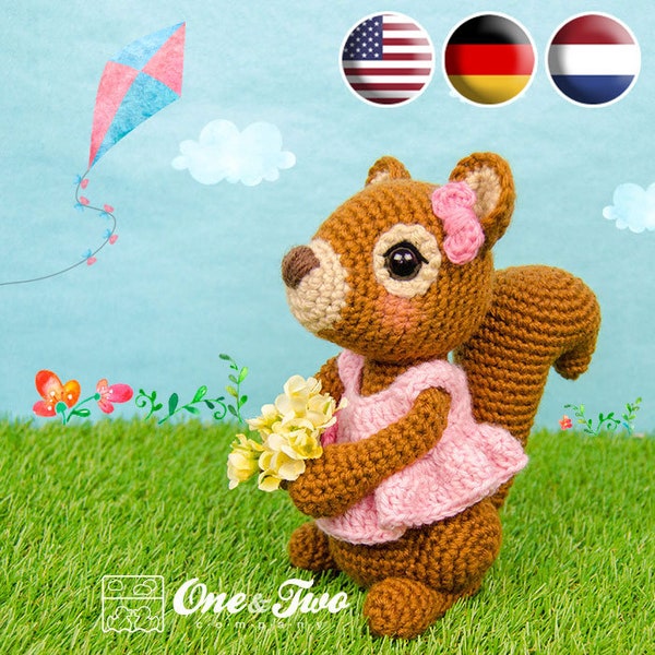 Suki das Eichhörnchen Amigurumi – PDF Häkelanleitung – Sofortiger Download – Amigurumi häkeln Cuddy Stuff Plüsch