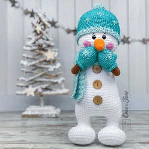 Crochet PATTERN Sky the Happy Snowman Amigurumi Plushie Pattern Soft Toy image 6