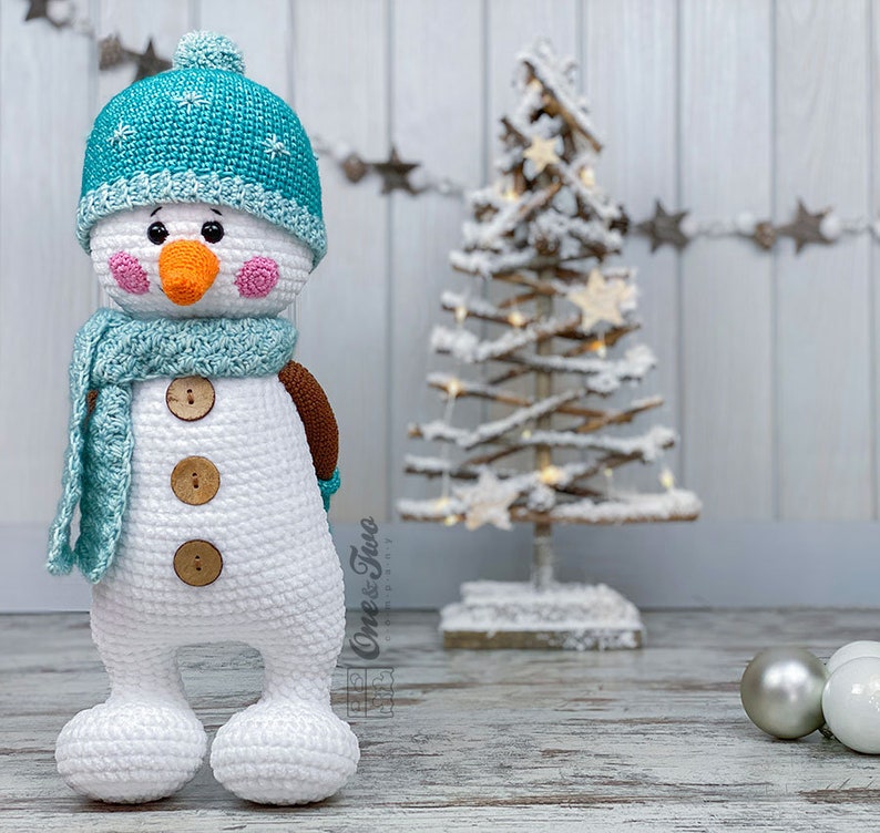 Crochet PATTERN Sky the Happy Snowman Amigurumi Plushie Pattern Soft Toy image 2