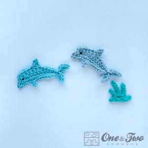 Dolphin Applique - PDF Crochet Pattern - Instant Download - Embellishment Accessories Animal Ornament Scrapbooking