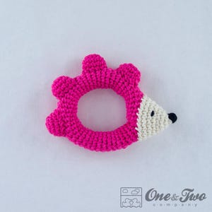 Crochet Pattern - Hedgehog PDF Rattle Crochet Pattern - Tutorial Digital Download DIY - Animal Rattle Toy