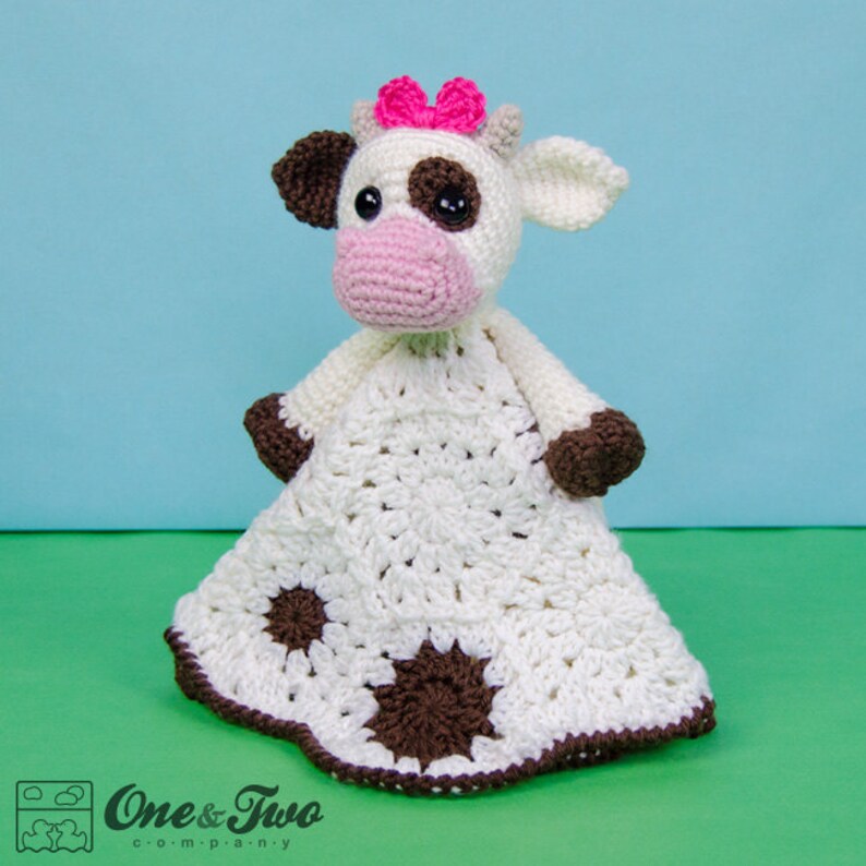 Lovey Crochet Pattern Cow PDF Security Blanket Tutorial Etsy