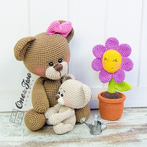 Crochet Amigurumi Pattern | Bonnie & Benjamin the Little Teddy Bear Family | PDF Digital Download