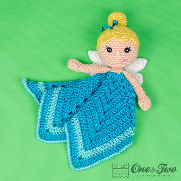 Lovey Crochet Pattern - Fairy PDF Security Blanket - Tutorial Digital Download DIY -  Ella the Fairy Lovey - Dou Dou - Baby Toy