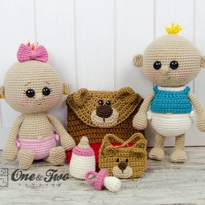 Amigurumipatroon - Baby Twins PDF-haakpatroon - Tutorial digitale download DIY - Lucy en Linus the Baby Twins - pluche pop handgemaakt