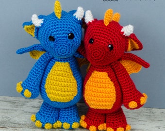 Amigurumi Pattern - Dragon PDF Crochet Pattern - Tutorial Digital Download DIY - Felix the Baby Dragon Amigurumi -Plush Toy Gift - Handmade