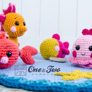 Amigurumi Pattern Crab Seahorse Fish PDF Crochet Pattern Tutorial Digital Download DIY Adventure under the Sea Playset Plush Toy image 5