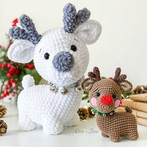 Crochet PATTERN Milo the Reindeer Amigurumi Quad Squad Series Soft Toy Winter Christmas Plushie Pattern image 7