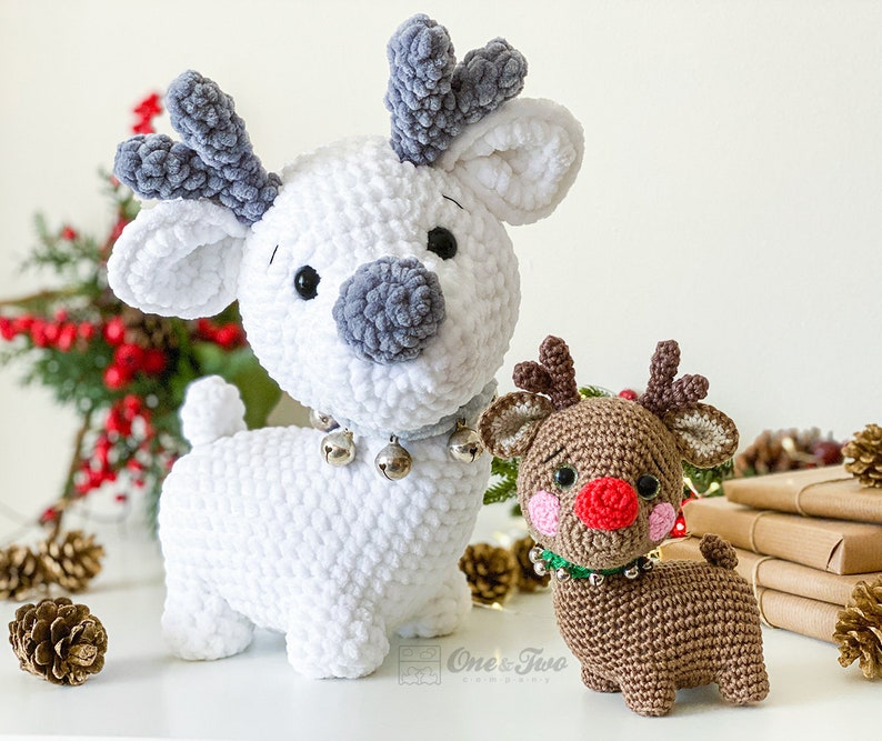 Crochet PATTERN Milo the Reindeer Amigurumi Quad Squad Series Soft Toy Winter Christmas Plushie Pattern image 7