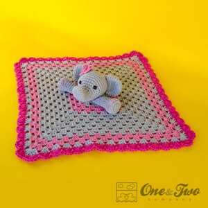 Lovey Crochet Pattern Elephant PDF Security Blanket Tutorial Digital Download DIY Elephant Lovey Baby Toy Dou Dou image 4