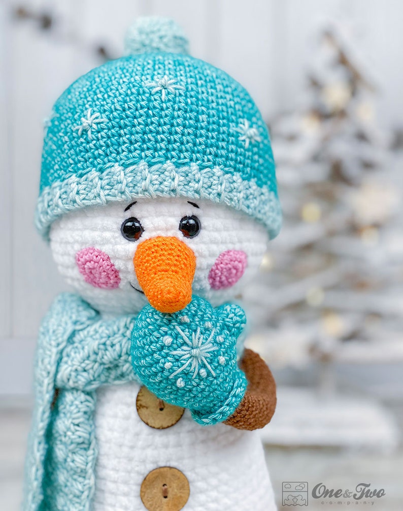 Crochet PATTERN Sky the Happy Snowman Amigurumi Plushie Pattern Soft Toy image 10