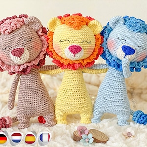 Amigurumi Pattern - Lion PDF Crochet Pattern - Tutorial Digital Download DIY - Lancel the Lion Amigurumi - Toy
