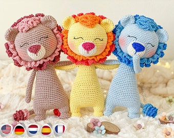 Amigurumi Pattern - Lion PDF Crochet Pattern - Tutorial Digital Download DIY - Lancel the Lion Amigurumi - Toy