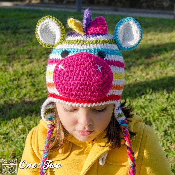 Rainbow Zebra Hat PDF Crochet Pattern 7 