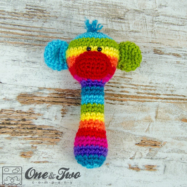 21 Sock Monkey Crochet Patterns for Cozy Toys, Loveys, Hats, and Gifts 9 Sock Monkey Rattle Crochet Pattern Jungle Animal Boy Baby
