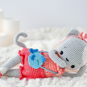 Amigurumi Pattern Cat PDF Crochet Pattern Tutorial Digital Download DIY Kora the Kitty Rag Doll Series Amigurumi Toy image 5