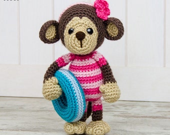 Amigurumi Pattern - Monkey PDF Crochet Pattern - Tutorial Digital Download DIY - Lily the Baby Monkey Amigurumi - Plush Toy Gift Handmade