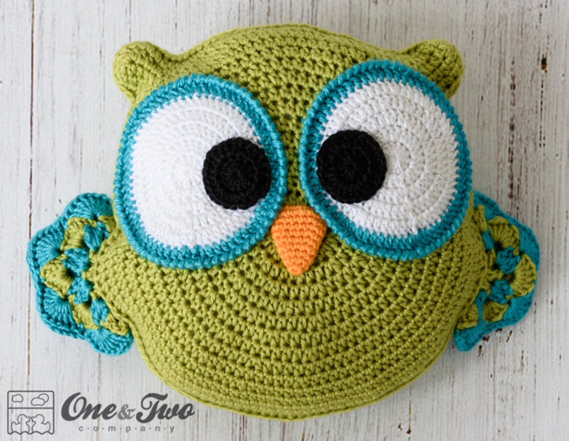 Ollie the Owl Pillow PDF Crochet Pattern Instant Download Etsy España