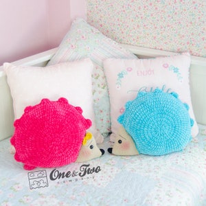 Pixie the Hedgehog Pillow PDF Crochet Pattern Instant Download Animal Cushion Crochet Nursery Baby Shower decor image 3