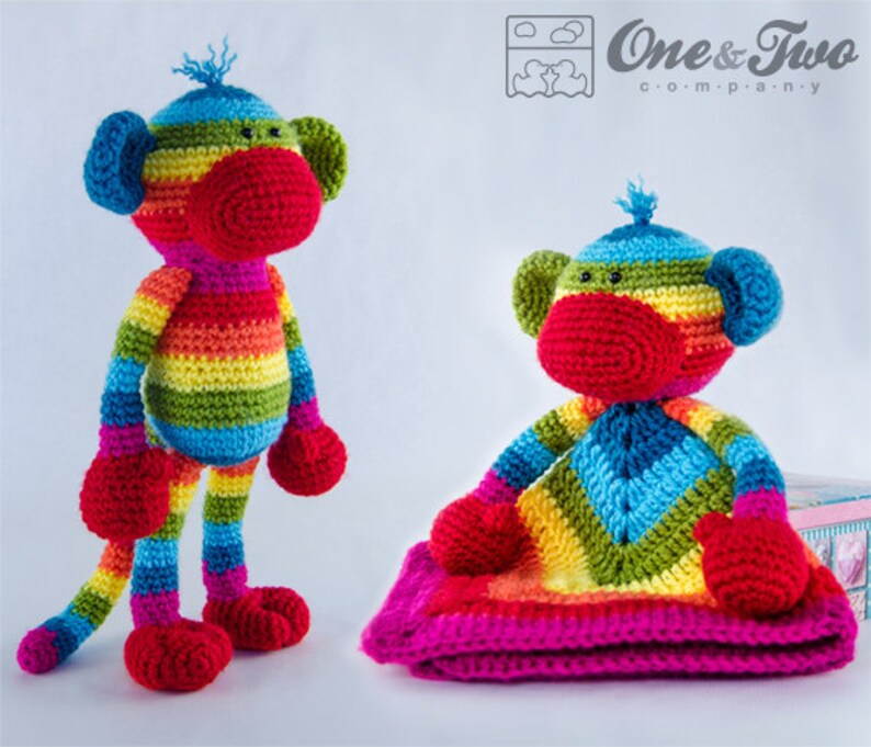 rainbow sock monkey