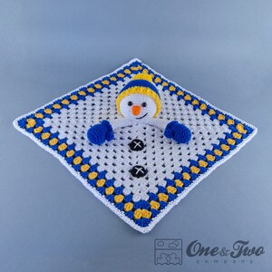 Lovey Crochet Pattern Snowman PDF Security Blanket Tutorial Digital Download DIY Snowman Lovey Dou Dou Baby Toy Snuggle Toy image 4