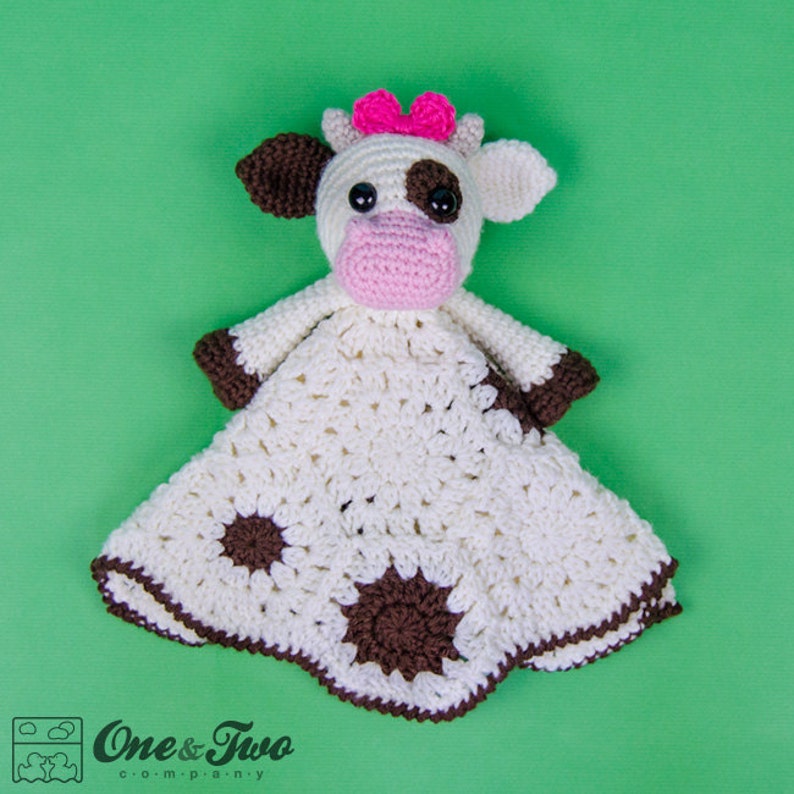 Lovey Crochet Pattern Cow PDF Security Blanket Tutorial Etsy