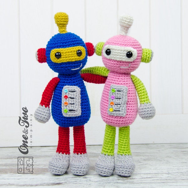 Amigurumi Pattern - Robot PDF Crochet Pattern - Tutorial Digital Download DIY - Robby the Robot Amigurumi - Plush Toy Handmade - Ebook