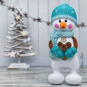 Crochet PATTERN Sky the Happy Snowman Amigurumi Plushie Pattern Soft Toy image 4