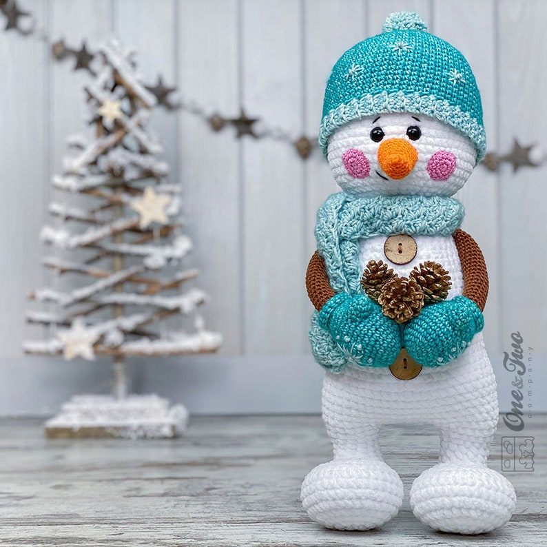 Crochet PATTERN Sky the Happy Snowman Amigurumi Plushie Pattern Soft Toy image 4