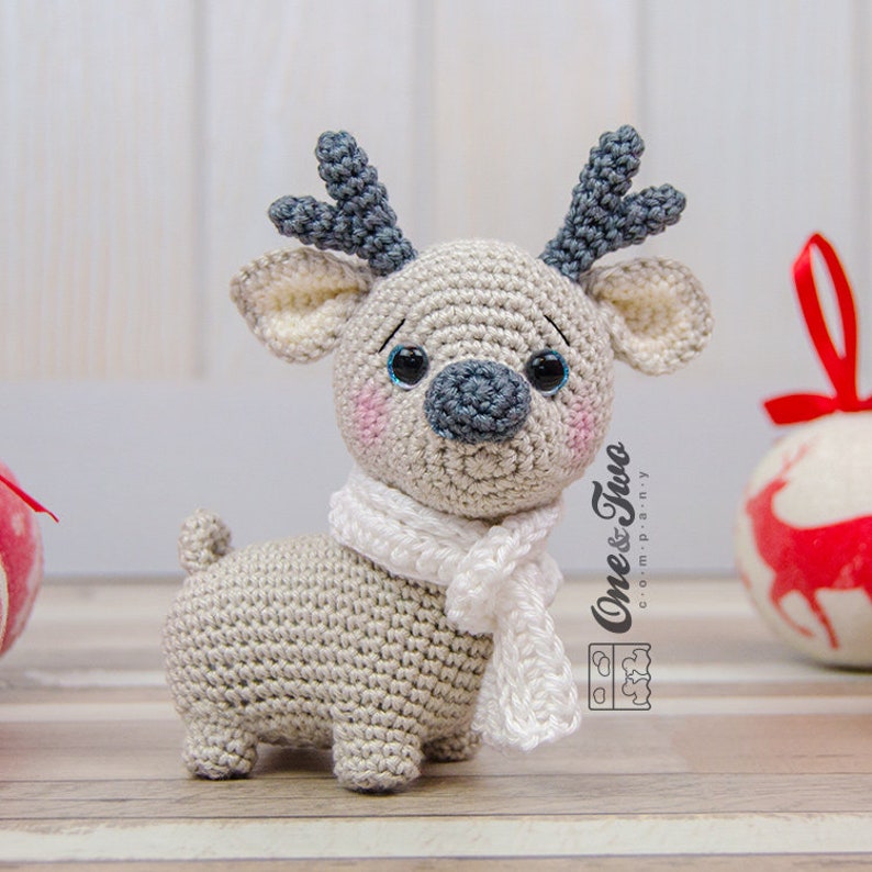 Crochet PATTERN Milo the Reindeer Amigurumi Quad Squad Series Soft Toy Winter Christmas Plushie Pattern image 10