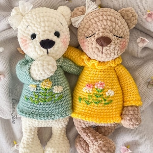 Crochet PATTERN - Sugar the Bear Amigurumi - Plushie Pattern - Soft Toy