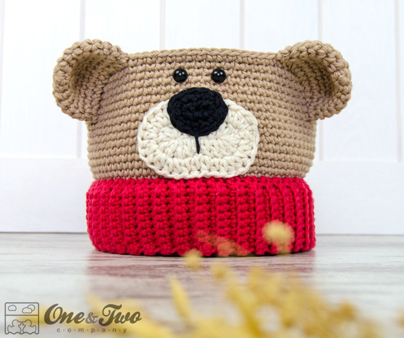 Teddy Bear Crochet Basket PDF Crochet Pattern Instant Etsy