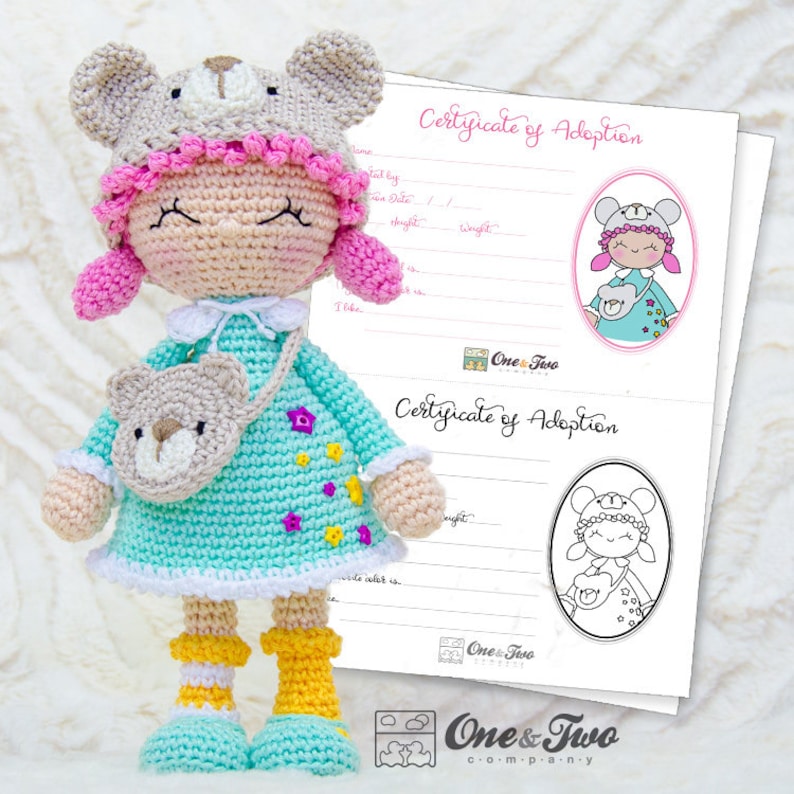 Amigurumi Pattern Doll PDF Crochet Pattern Tutorial Digital Download DIY Joy the Teddy Bear Dolly Amigurumi Toy image 5