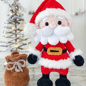 Crochet PATTERN Noel the Santa Amigurumi Soft Toy Christmas Plushie Pattern image 5