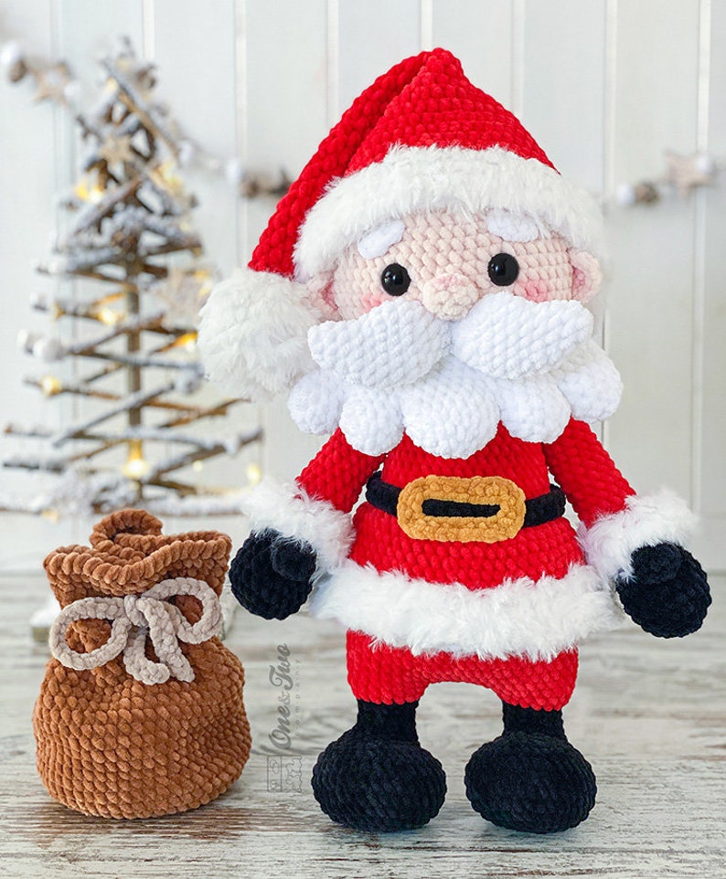 Crochet PATTERN Noel the Santa Amigurumi Soft Toy Christmas Plushie Pattern image 5
