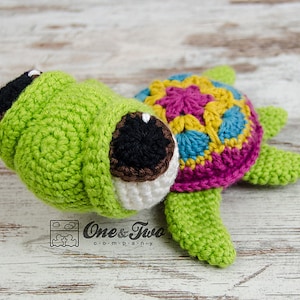 Amigurumi Pattern Turtle PDF Crochet Pattern Tutorial Digital Download DIY Bob the Turtle Amigurumi Plush Animal Toy Handmade image 1