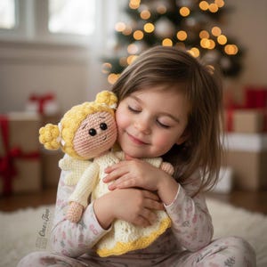Crochet Lovey Pattern | Annie the Angel Amigurumi | Dou Dou Security Blanket | PDF Digital Download