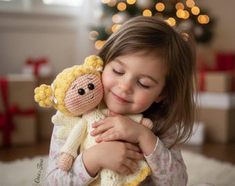 Crochet Lovey Pattern | Annie the Angel Amigurumi | Dou Dou Security Blanket | PDF Digital Download