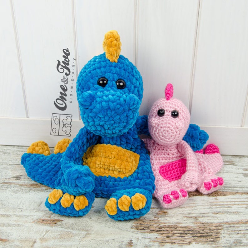 Lovey Crochet Pattern Dino PDF Security Blanket Tutorial Etsy