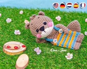 Otter Lovey Crochet Pattern · Animal Security Blanket Amigurumi · Snuggler Cuddler · Baby Doudou · PDF Tutorial